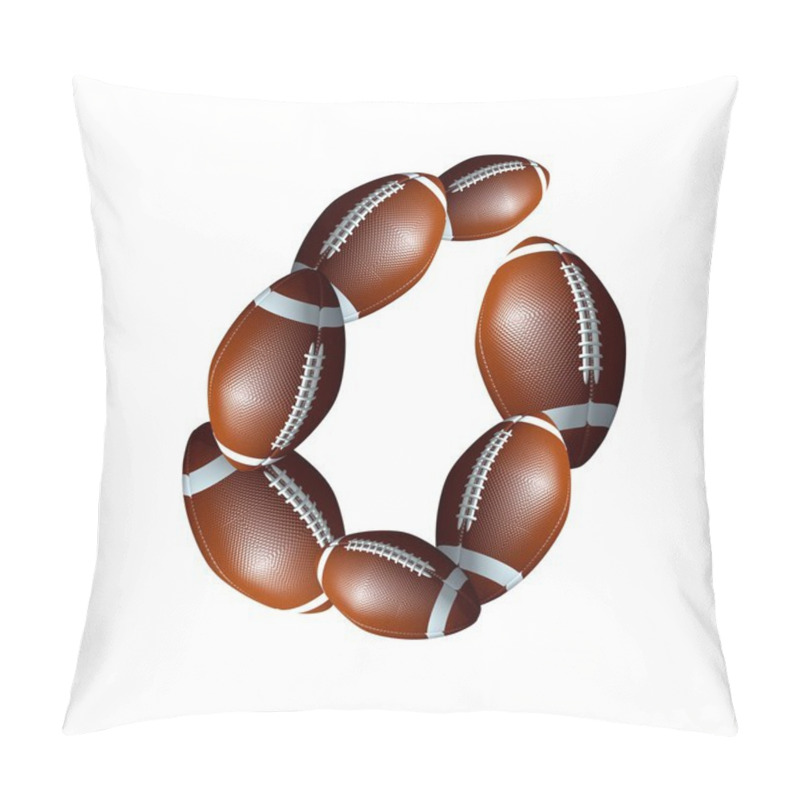 Personality  American Football Alphabet - Letter Font O Pillow Covers