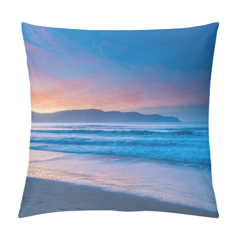 Personality  Soft High Cloud Seascape, Sunrise At Umina Beach On The Central Coast, NSW, Australia. Pillow Covers