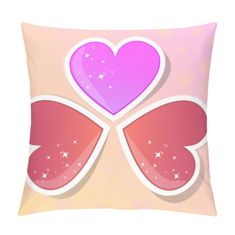 Personality  Valentine Hearts Vector Illustration Pillow Covers