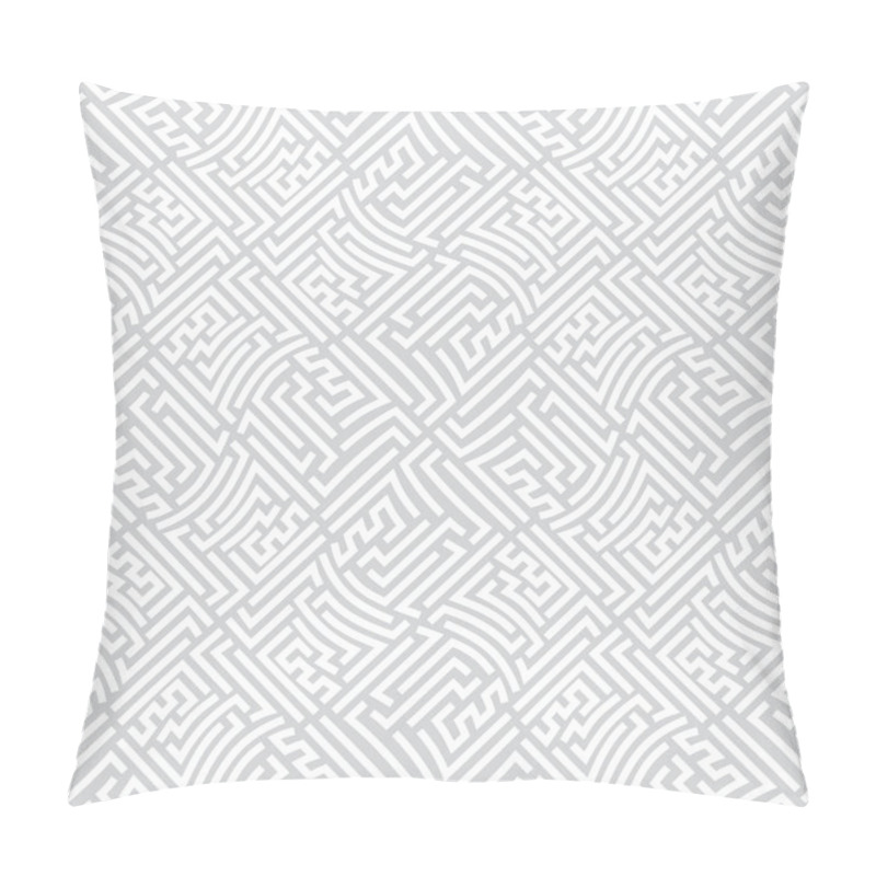 Personality  Abstract Geometric Line Graphic Maze Pattern Background Pillow Covers