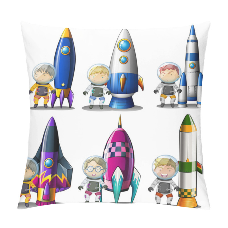 Personality  Explorers Beside The Rockets Pillow Covers