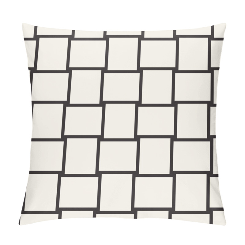 Personality  Crosshatch Vector Seamless Geometric Pattern. Crossed Graphic Rectangles Background. Checkered Motif. Seamless Black And White Texture Of Crosshatched Lines. Trellis Simple Fabric Print. Pillow Covers