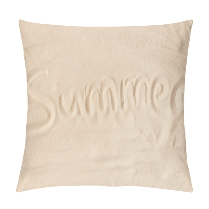 Personality  Summer Inscription On Light Beach Sand Pillow Covers