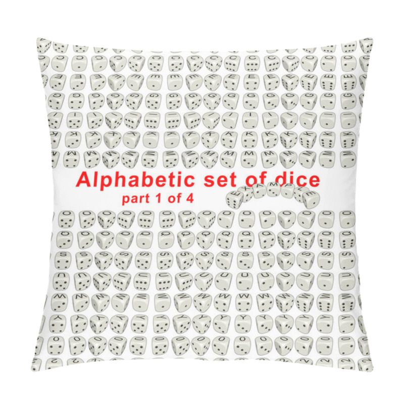 Personality  Alphabet Dice. Part 1 Of 4 Pillow Covers