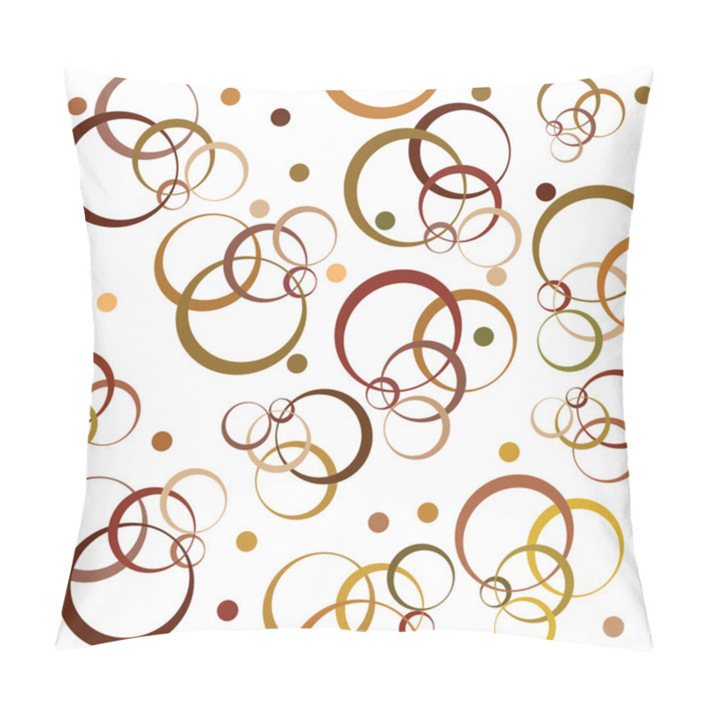 Personality  Background With Brown Circles Pillow Covers