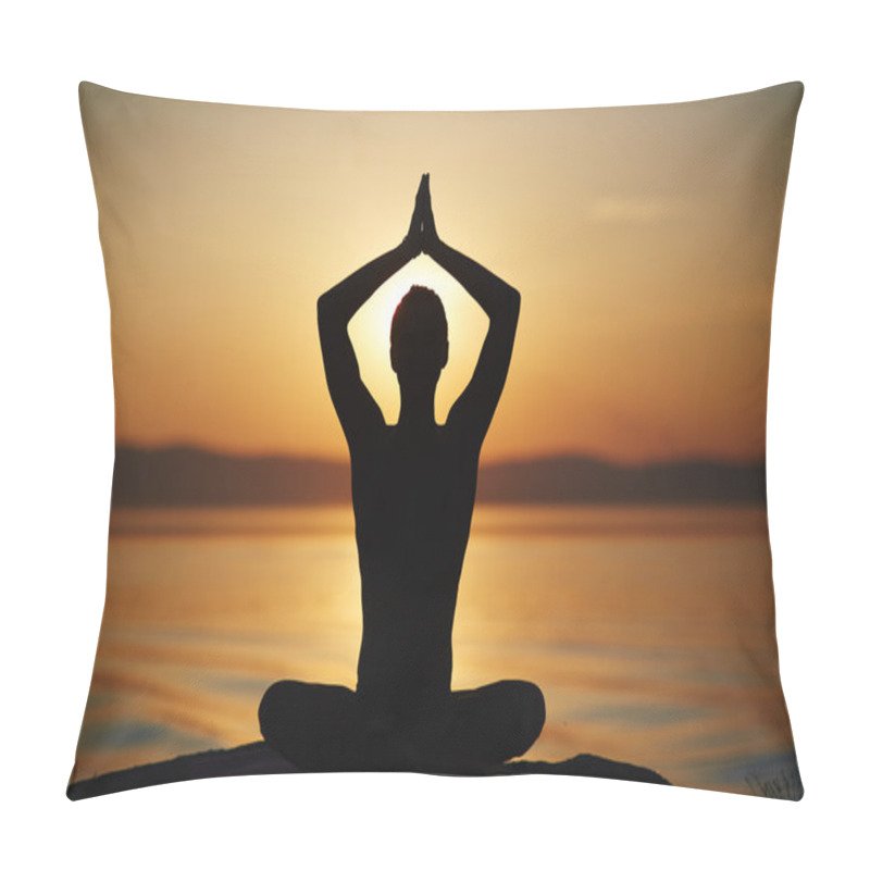 Personality  Man Practicing Yoga Pillow Covers