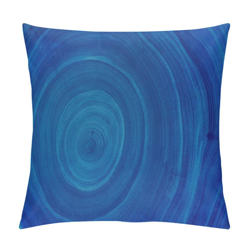 Personality  Old Wooden Oak Tree Cut Surface. Detailed Indigo Denim Blue Tones Of A Felled Tree Trunk Or Stump. Rough Organic Texture Of Tree Rings With Close Up Of End Grain. Pillow Covers