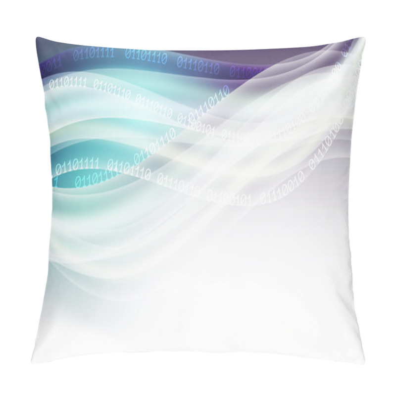 Personality  Vector Abstract Background And Binary Code Pillow Covers