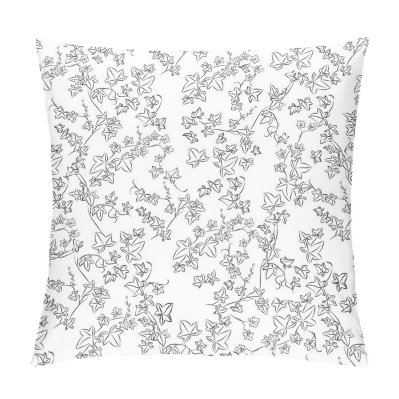 Personality  Black Doodle Ivy Leaves Pillow Covers