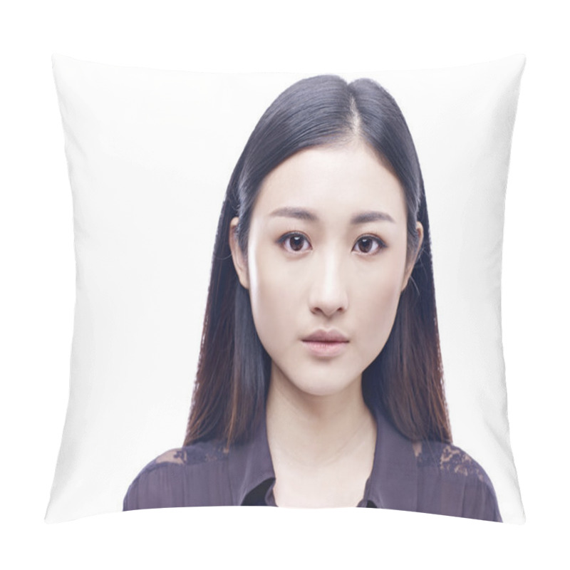 Personality  Portrait Of A Young Asian Woman Pillow Covers