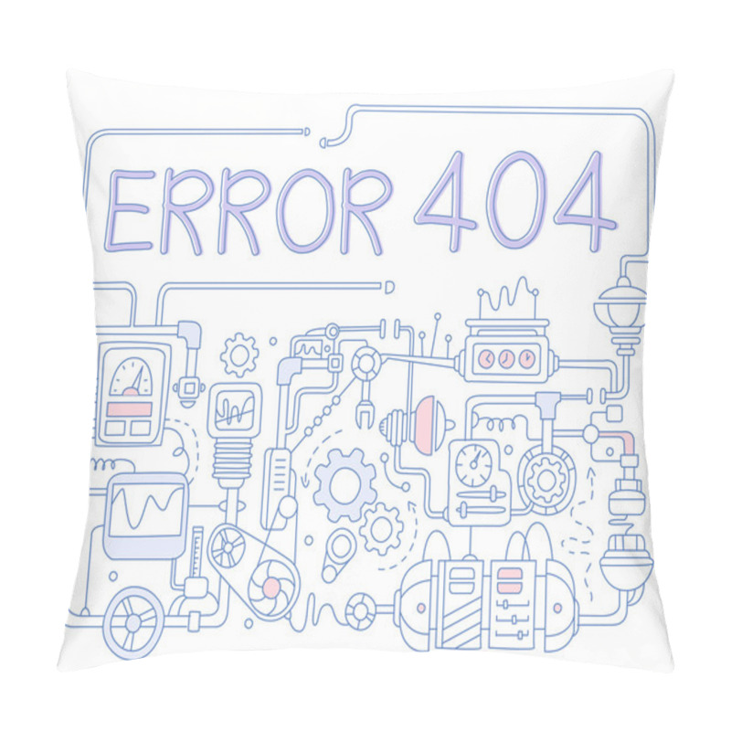 Personality  Error Infographics. Vector Illustration Pillow Covers