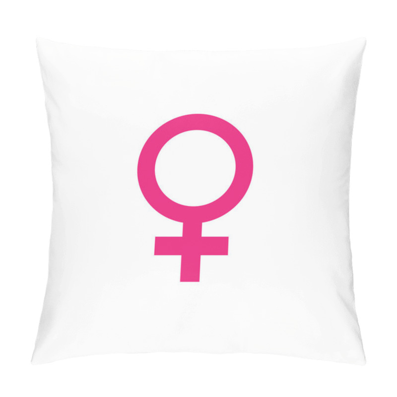 Personality  Female Gender Symbol Vector Icon Pillow Covers