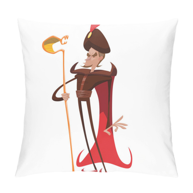 Personality  Funny Thin Evil King With Brown Hair Pillow Covers