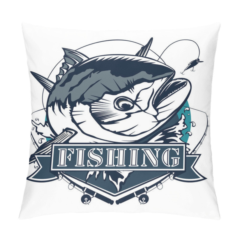 Personality  Tuna Logo Detailed Pillow Covers