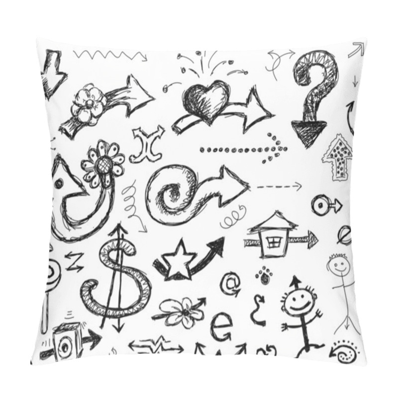 Personality  Hand Drawn Set Of Arrows Pillow Covers