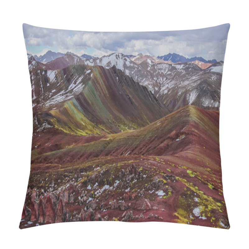 Personality  Red Valley Near The Rainbow Mountain In Palccoyo, Cusco, Peru Pillow Covers