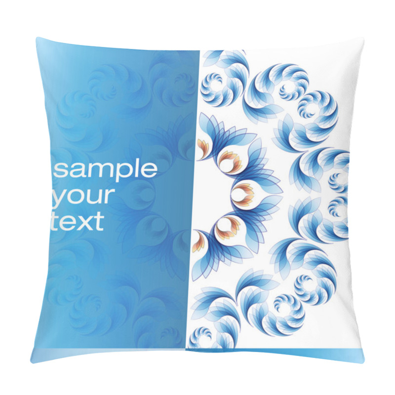 Personality  Blue Abstract Vector Background Pillow Covers