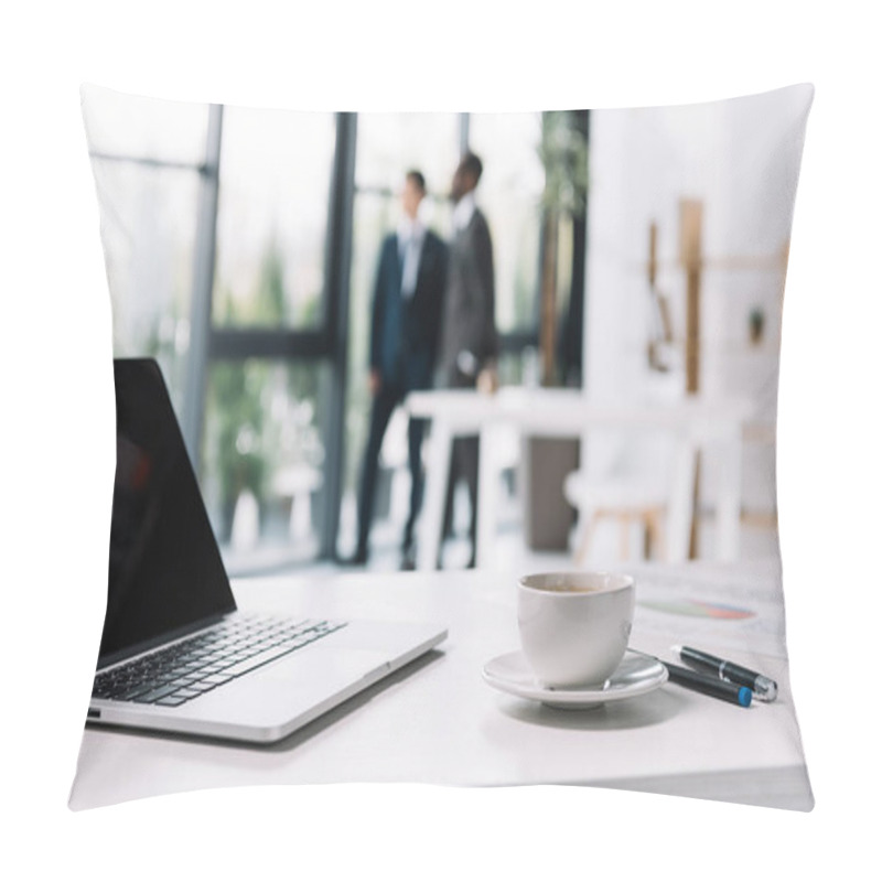 Personality  Business Workplace With Laptop Pillow Covers