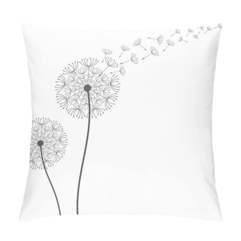 Personality  Dandelion Background. Vector Illustration Pillow Covers