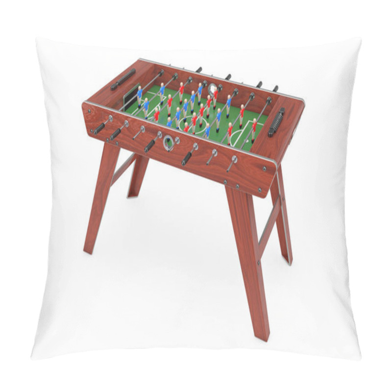 Personality  Soccer Table Football Game On A White Background. 3d Rendering  Pillow Covers