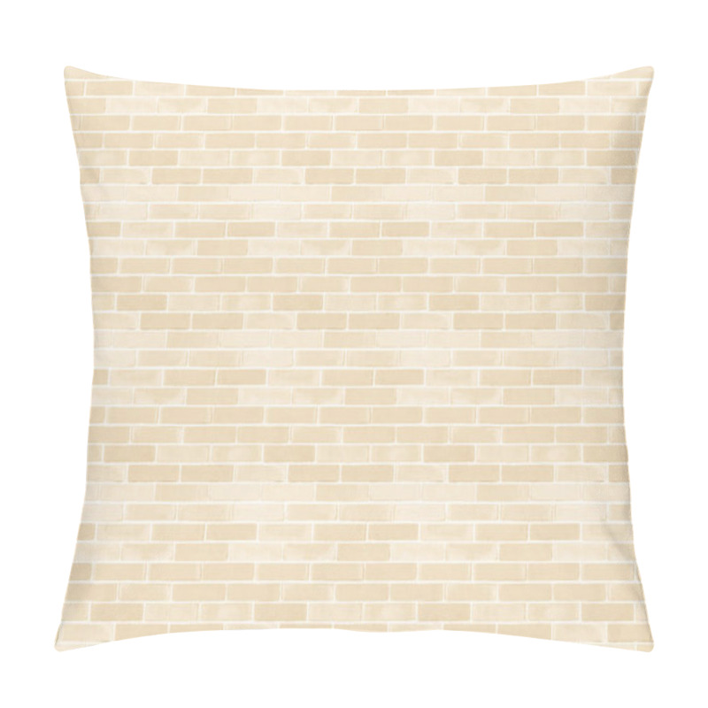 Personality  Brick Wall Texture Pattern Background In Natural Light Ancient Cream Beige Yellow Brown Color Pillow Covers