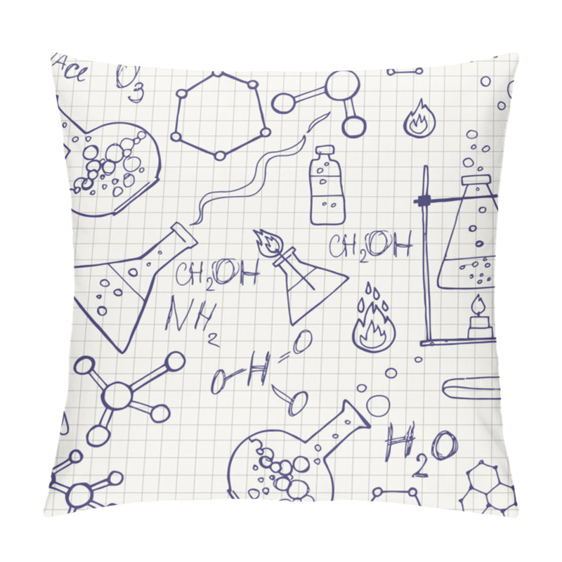 Personality  Seamless Science Background Pillow Covers