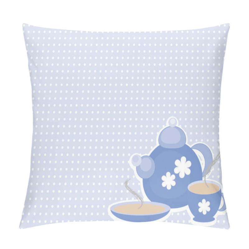 Personality  Background With Tea Set Pillow Covers