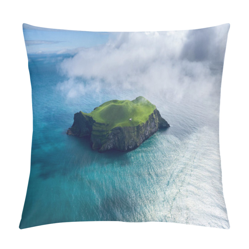 Personality  Aerial View Of Beautiful Small Island In Iceland Pillow Covers