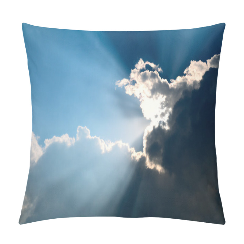 Personality  Sunbeam Through The Black Stormy Cloud Pillow Covers