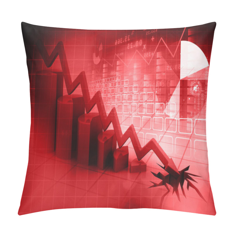 Personality  Graph Showing Business Decline Pillow Covers