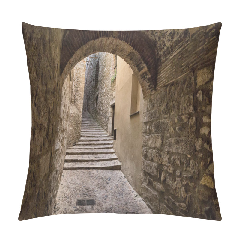 Personality  Old Streets In Girona Pillow Covers