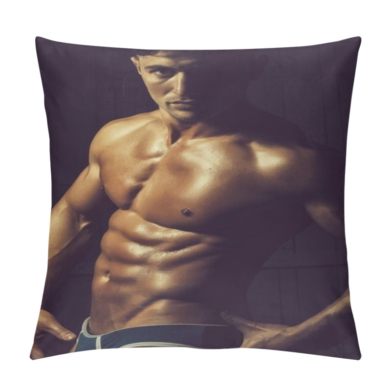 Personality  Handsome Athletic Sexual Young Guy Pillow Covers