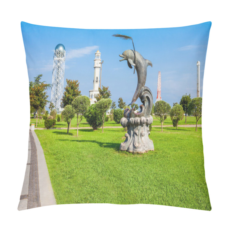 Personality   Dolpin Statue, Batumi Pillow Covers