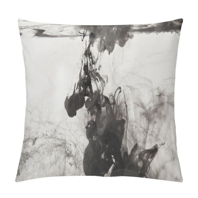 Personality  Abstract Smoky Background With Black Paint Splash Pillow Covers