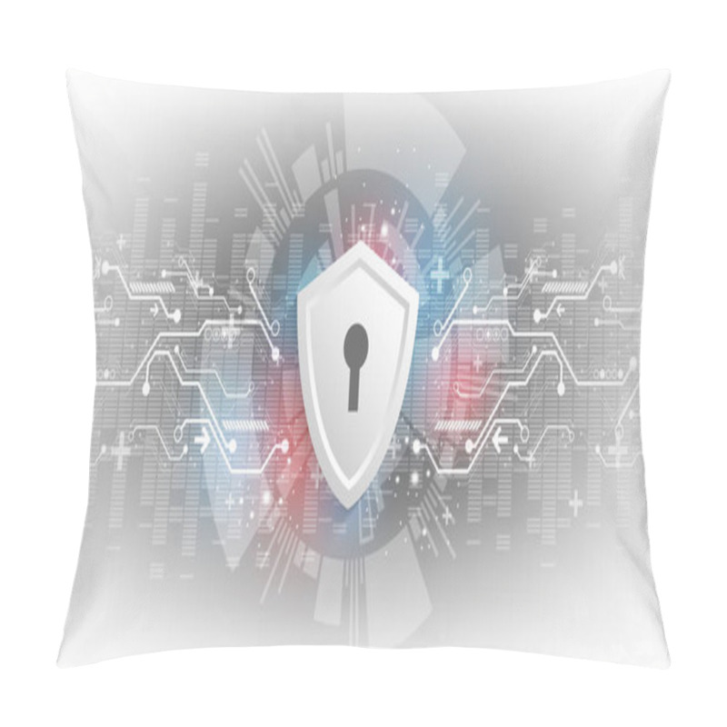 Personality  Vector Technology Background In The Concept Of Security Systems. Pillow Covers