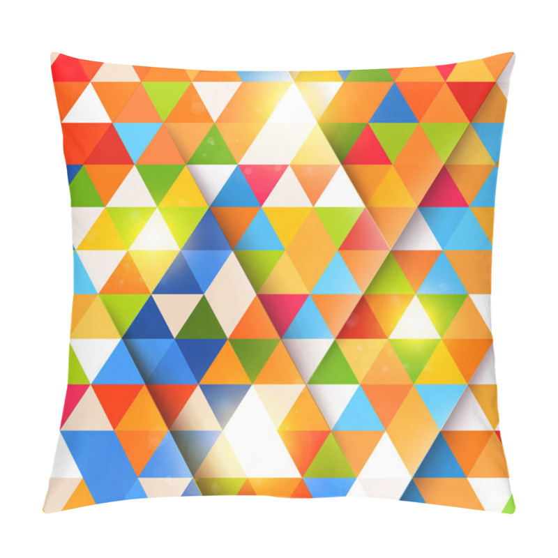 Personality  Abstract Background Made Of Triangles. Pillow Covers