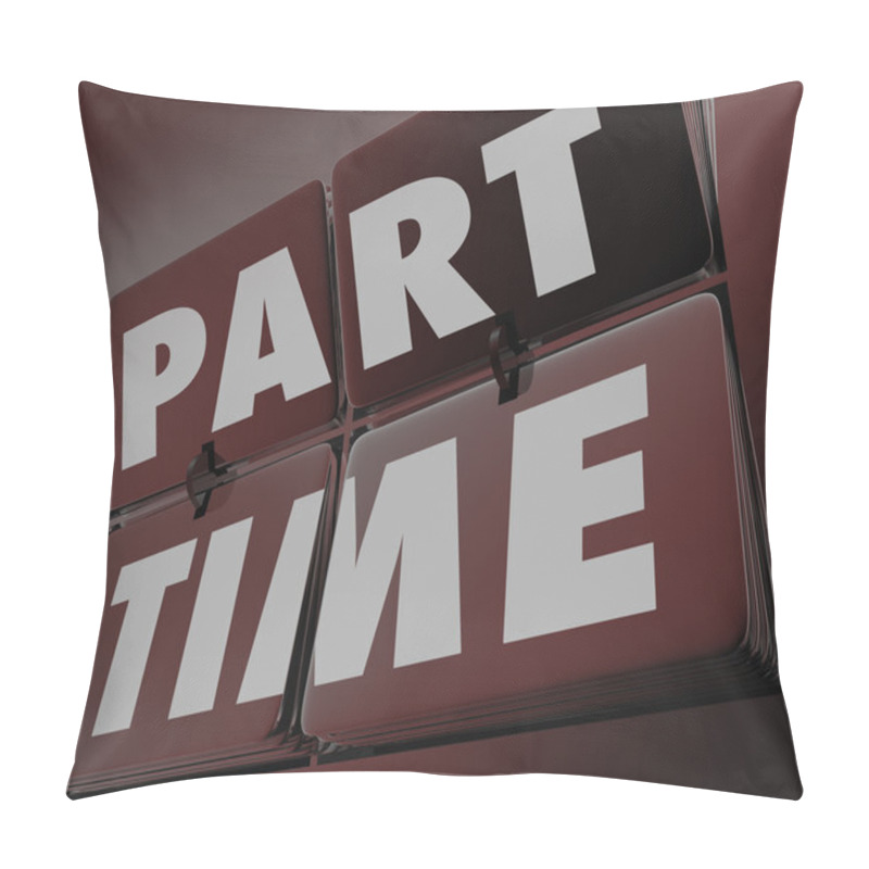 Personality  Part Time Words On A Retro Flipping Tile Clock Pillow Covers