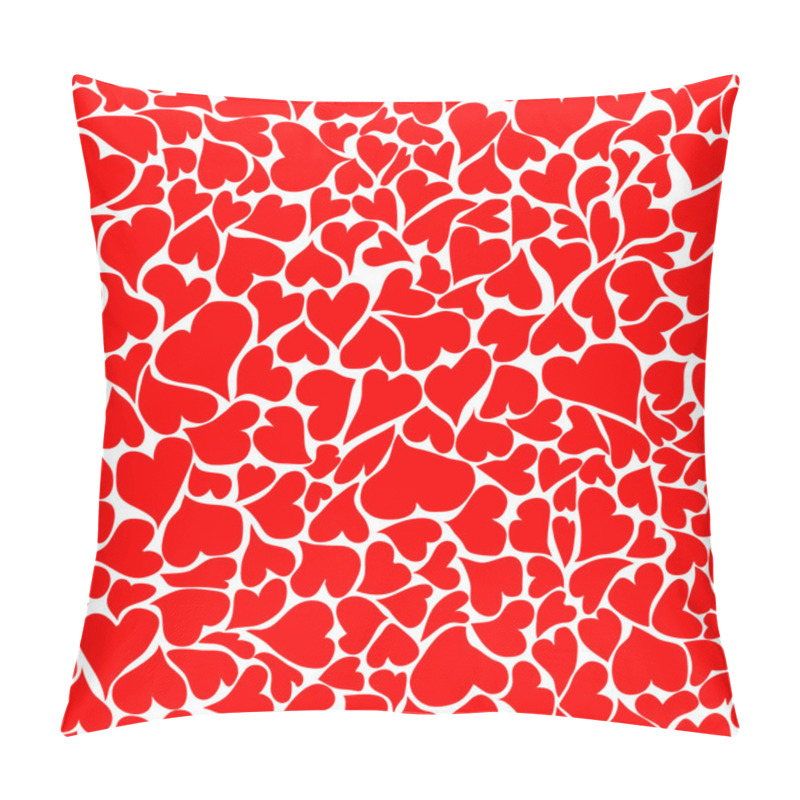 Personality  Seamless Red Heart Background Vector Pillow Covers