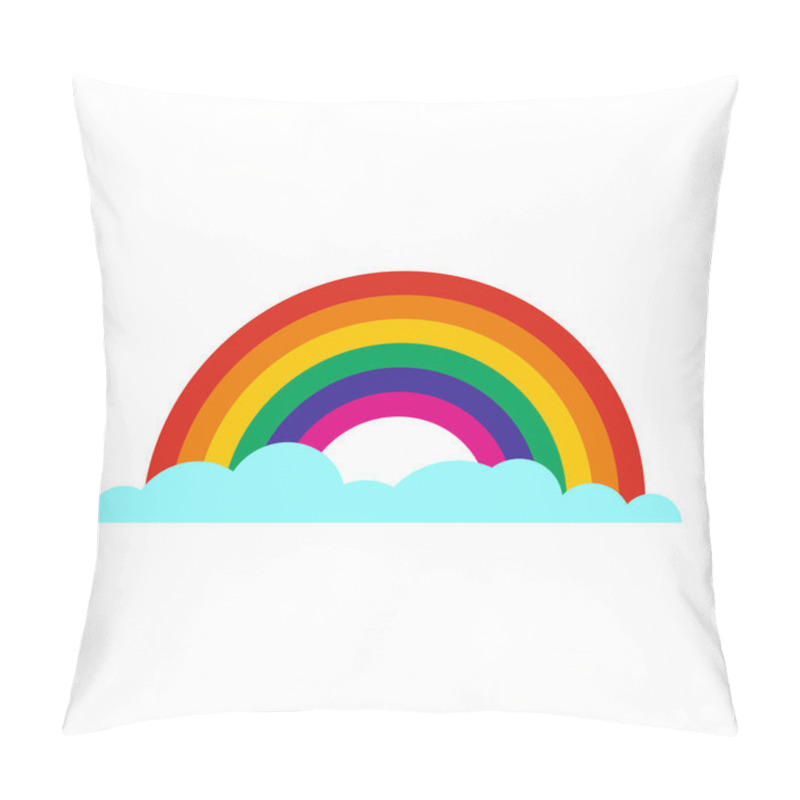 Personality  Rainbow Flat Icon Pillow Covers