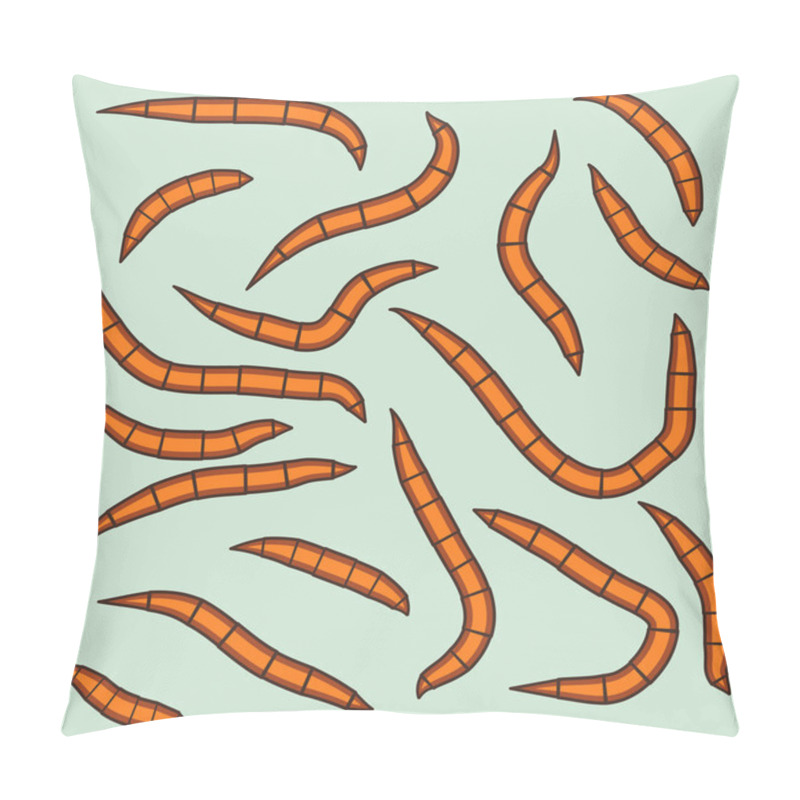 Personality  Red Worms Group Pillow Covers