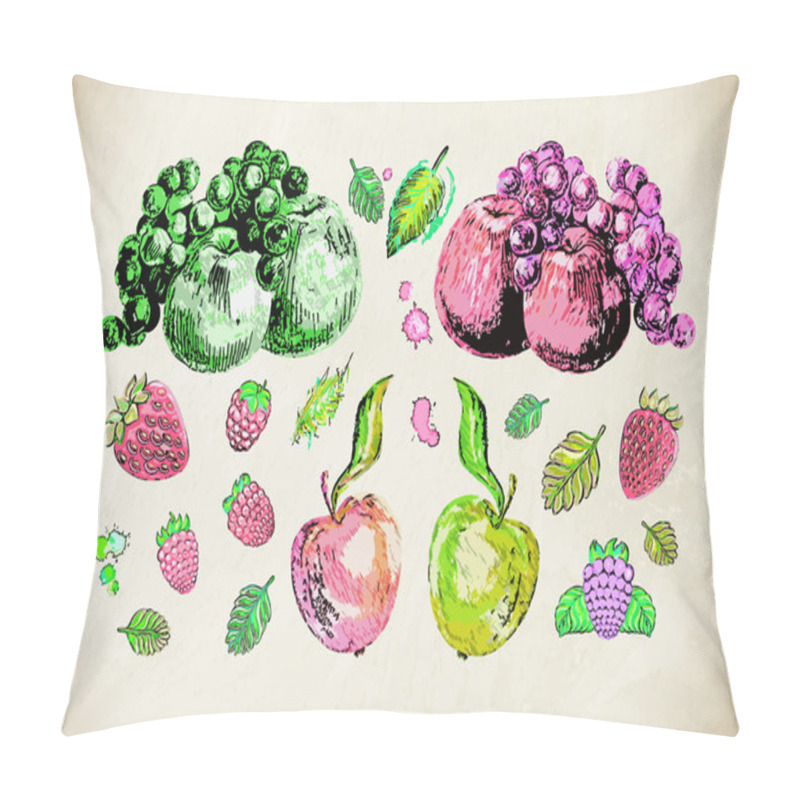 Personality  Apples, Grapes, Raspberry, Strawberry, Blackberry. Pillow Covers