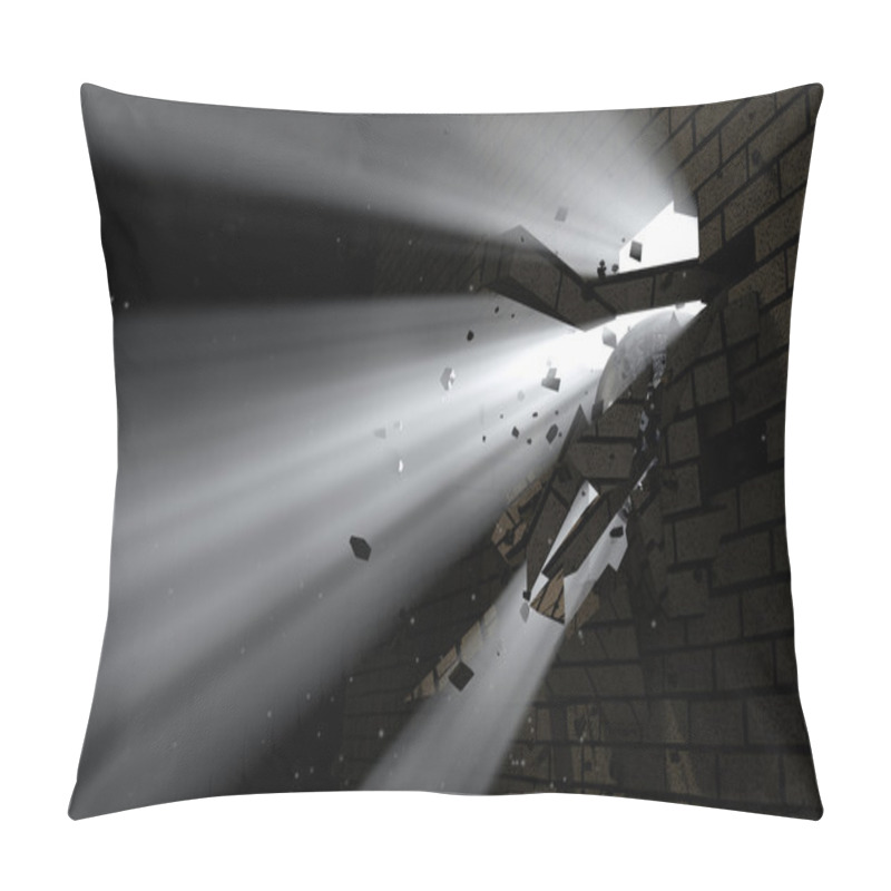 Personality  Wall Break Through And Light Pillow Covers