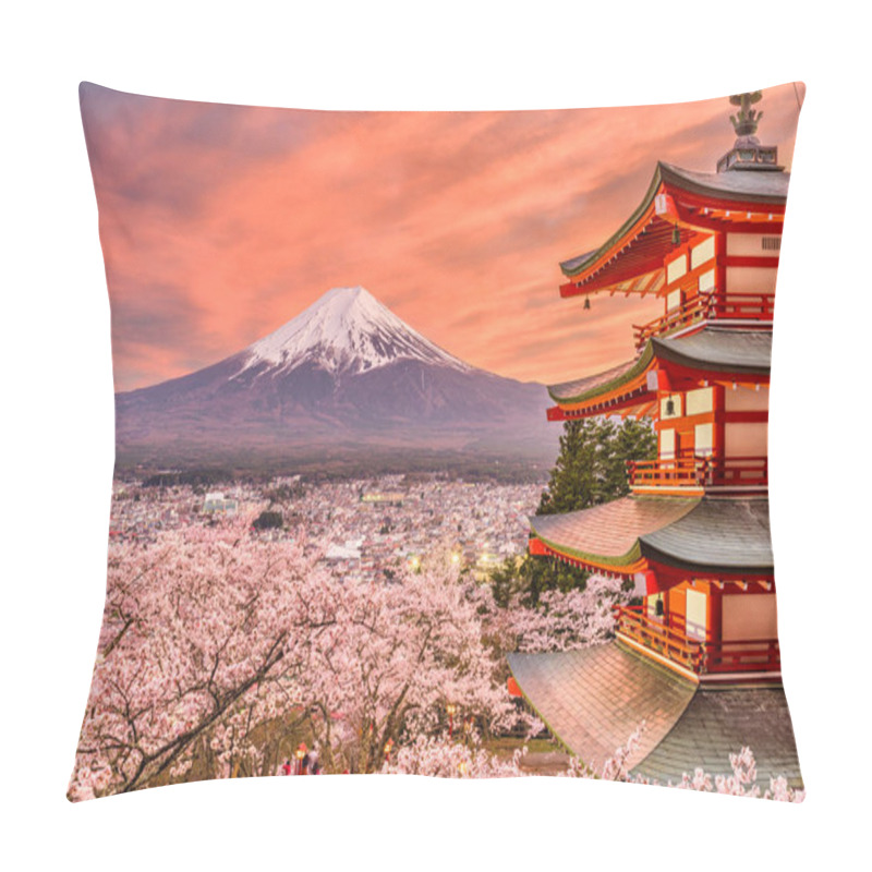 Personality  Fujiyoshida, Japan Spring Landscape Pillow Covers