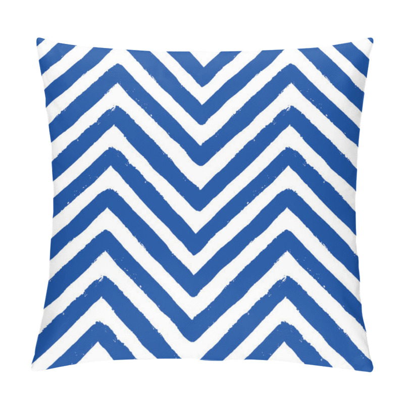 Personality  Vector Chevron Blue Seamless Pattern Pillow Covers