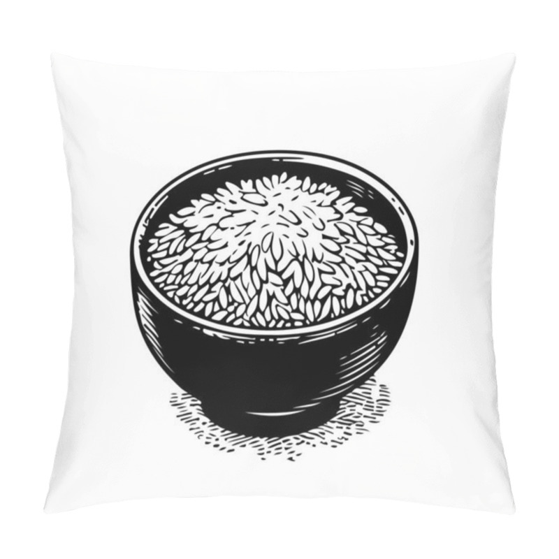 Personality  Rice Hand Drawn Graphic Asset Pillow Covers