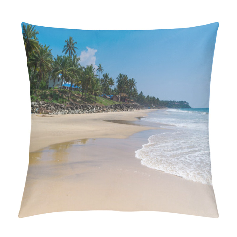 Personality  Incredible Indian Beaches, Black Beach, Varkala. Kerala, India. Pillow Covers