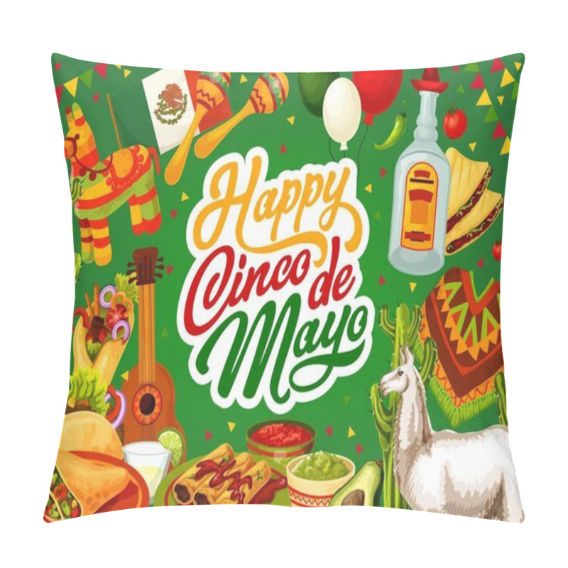 Personality  Happy Cinco De Mayo Mexican Tequila And Guitar Pillow Covers