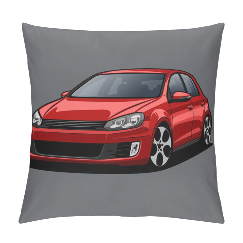 Personality  Red Car Vector Illustration Pillow Covers