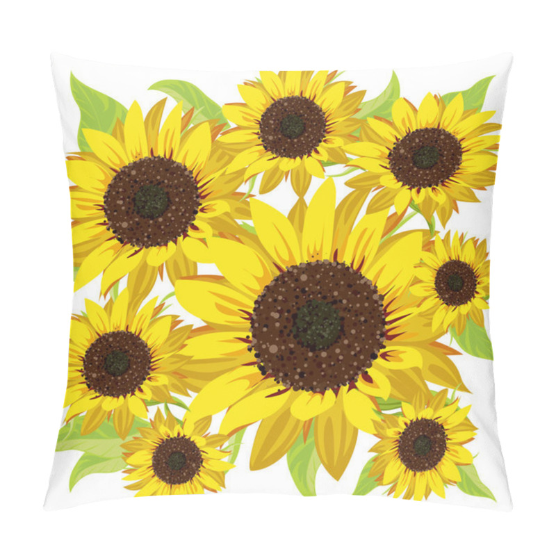 Personality  Sunflower Pattern Pillow Covers