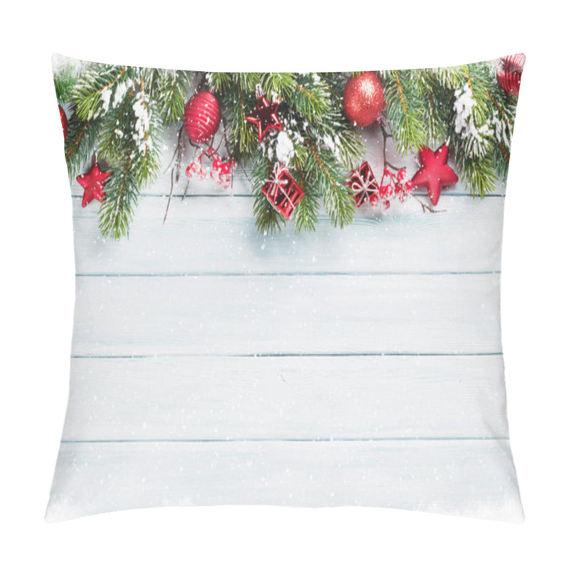 Personality  Christmas Wooden Background Pillow Covers